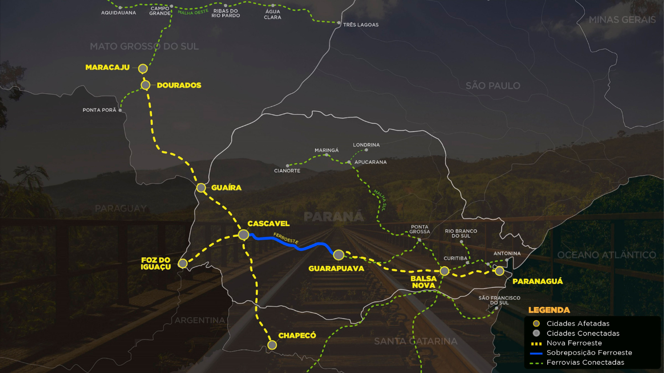 Mapa Traçado Nova Ferroeste